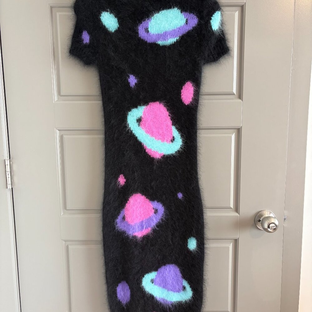 RARE Jeremy Scott Angora Dress - Sz 42 S M - Runway 2016 - NEW WITH TAGS - Picture 4 of 5